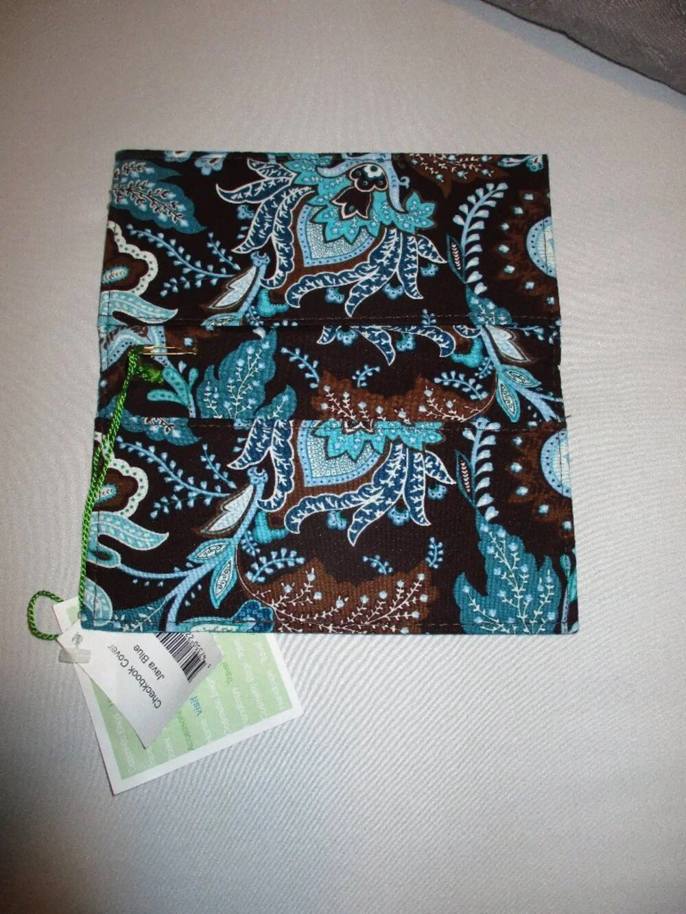 Vera Bradley Java Blue Brown Checkbook  Check book NWT